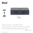 Kép 4/7 - Club 3D USB Hub - CSV-2511 (USB-C to 2xUSB-C, Bidirectional, 100W PD, 8K60Hz / 4K120Hz)