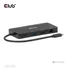 Kép 5/8 - Club 3D USB Hub - CSV-2552 (USB-C to 2xUSB-C, 2xUSB-A, 2xHDMI, RJ45, SD / MicroSD, 100W PD, 4K60hz)