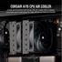 Kép 2/8 - CORSAIR CPU hűtő, A115 Twin Tower, 2 Ventilátoros, LGA1700 támogatással, fekete