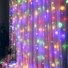 Kép 7/8 - COLORWAY LED szalag, LED garland ColorWay curtain (curtain) 3x3m 300LED 220V multi-colored