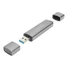 Kép 3/5 - DIGITUS DA-70886 Combo Card Reader Hub USB-C+USB 3.0 1x SD 1x MicroSD 1x USB 3.0 grey