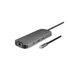 Kép 1/7 - CHIEFTEC USB HUB 9-in-1, USB-C, 2xUSB-A, USB-C, HDMI, microSD / SD kártyaolvasó, Ethernet, 80W USB-C Töltő port, fekete