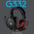 Kép 2/6 - Logitech G332 Symmetra Gaming Headset mikrofonos fejhallgató fekete-piros (981-000757)