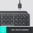 Kép 6/8 - Logitech MX Keys vezeték nélküli US International billentyűzet (920-009415)
