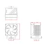 Kép 7/8 - ID-Cooling CPU Cooler - FROZN A400 BLACK (25,8dB; max. 77,81 m3 / h; 4pin csatlakozó, 4 db heatpipe, 12cm, PWM)