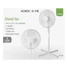 Kép 4/4 - NORDIC HOME FT-530  40cm állóventilátor, 3 év garancia, , telejesítmény: 50W,  oszcilláló, 3 sebesség fokozat, dönthető
