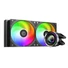 Kép 2/8 - ID-Cooling CPU Water Cooler - FX240 INF (27.2dB; max. 98,54 m3 / h; 2x12cm, A-RGB, fekete)