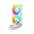 Kép 1/14 - ID-Cooling CPU Water Cooler - FX240 LCD WHITE (27,2dB; max. 98,54 m3 / h; 2x12cm, A-RGB, fehér)