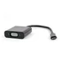 Kép 1/2 - Gembird USB C -> VGA M / F adapter 0.2m fekete