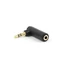 Kép 1/2 - Gembird Jack stereo 3,5mm M / F adapter fekete 90°