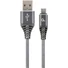 Kép 1/2 - Gembird USB 2.0 A -> USB-C M / M adatkábel 2m szürke-fehér szövet borítás