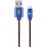 Kép 1/2 - Gembird Premium jeans (denim) Type-C USB cable with metal connectors, 1m, blue