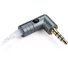 Kép 2/6 - ifi Jack stereo 3,5mm (4pin) M / F zavarszűrő 0.1m ezüst