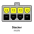 Kép 2/3 - Delock Power 4pin -> Power 8pin M / F adapter