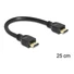 Kép 1/2 - Delock HDMI 1.4 M / M video jelkábel 0.25m fekete