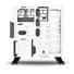 Kép 7/12 - Thermaltake Core P5 Tempered Glass Snow Edition táp nélküli ablakos ATX számítógépház fehér