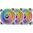 Kép 1/6 - Thermaltake Riing Quad 14 RGB Radiator Fan TT Premium Edition 3 Fan Pack processzor hűtő RGB