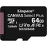 Kép 2/3 - Kingston 64GB Canvas Select Plus Class 10 UHS-1 microSDXC memóriakártya Single Pack