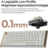 Kép 3/7 - Keychron K3 HE Bluetooth / vezeték nélküli magyar Ultra-fast Lime Magnetic mechanikus billentyűzet fehér
