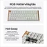 Kép 6/7 - Keychron K3 HE Bluetooth / vezeték nélküli magyar Ultra-fast Lime Magnetic mechanikus billentyűzet fehér