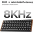 Kép 4/9 - Keychron K3 Ultra 8K Bluetooth / vezeték nélküli magyar Milk POM Banana mechanikus billentyűzet fekete
