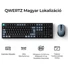 Kép 2/5 - Keychron B36 Bluetooth / vezeték nélküli magyar Scissor Switch mechanikus billentyűzet + egér fekete-szürke