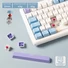 Kép 3/4 - The G-Lab Vezeték nélküli Gamer Billentyűzet - KEYZ ELITE 400 WB / US (RGB, 2,4Ghz + BT + Wired, 8000Hz, USB, fehér-kék angol)