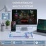 Kép 4/4 - The G-Lab Vezeték nélküli Gamer Billentyűzet - KEYZ ELITE 400 WB / US (RGB, 2,4Ghz + BT + Wired, 8000Hz, USB, fehér-kék angol)