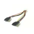 Kép 2/3 - Kábel Táp Átalakító Kolink Molex (Male) - 2x SATA PWR (Female)
