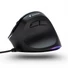 Kép 2/3 - Bluestork Egér - M-W-ERGO-LUMI (Ergonomic, 3600 DPI, 6 gomb, optikai, RGB, fekete)