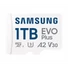 Kép 1/2 - Samsung MicroSD kártya - 1TB MB-MC1T0SA / EU (EVO PLUS, microSDXC, UHS-I, R160, adapter, 1TB)