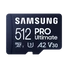 Kép 1/2 - Samsung MicroSD kártya - 512GB MB-MY512SB / WW (PRO Ultimate kártyaolvasóval, Class10, R200 / W130, 512GB)