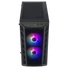 Kép 3/5 - COOLER MASTER Ház Mini Tower ATX MASTERBOX MB320L ARGB + Kontroller,2db Ventilátorral,Tápegység nélkül, Üvegfalú, fekete