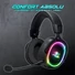 Kép 10/12 - Spirit of Gamer Wireless Fejhallgató - MIC-XH1200 (MultiPlatform,7.1,mikrofon, hangerőszabályzó, nagy-párnás, fekete)