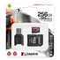 Kép 3/3 - 256GB microSDXC Kingston Canvas React Plus U3 UHS-II V90 A1 kártya + adapter + MobileLite Plus kártyaolvasó  (MLPMR2/256GB)