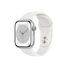 Kép 1/3 - Apple Watch Series 8 GPS 41mm ezüstszínű alumínium tok, fehér sportszíj (MP6K3CM/A)