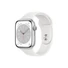 Kép 1/3 - Apple Watch Series 8 GPS 45mm ezüstszínű alumínium tok, fehér sportszíj (MP6N3CM/A)