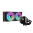 Kép 1/6 - DeepCool CPU Water Cooler - MYSTIQUE 240 ARGB (max 21dB; max. 123,09 m3 / h; 2x12cm, LED kijelző, fekete)