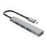 Kép 3/7 - Orico USB3.0 Hub - AH-13-GY / 26/ (4 port, Bemenet: USB-C, Kimenet: 1xUSB-A 3.0, 3xUSB-A 2.0, ezüst)