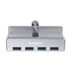 Kép 3/5 - Orico USB3.0 Hub - MH4PU-SV /161 / (4 port, Bemenet: USB-A, Kimenet: 4xUSB-A, rögzíthető, ezüst)