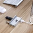 Kép 5/5 - Orico USB3.0 Hub - MH4PU-SV /161 / (4 port, Bemenet: USB-A, Kimenet: 4xUSB-A, rögzíthető, ezüst)