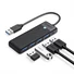 Kép 1/4 - Orico USB3.0 Hub - PAPW4A-U3-015-BK (4 port, Bemenet: USB-A, Kimenet: 4xUSB-A3.0, fekete)