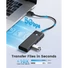 Kép 3/4 - Orico USB3.0 Hub - PAPW4A-U3-015-BK (4 port, Bemenet: USB-A, Kimenet: 4xUSB-A3.0, fekete)