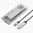 Kép 2/3 - Orico Külső M.2 ház - ORICO-TCM2-U4-SV-BP (USB-C 4 -> M.2 NVMe, Max.: 8TB, 40 Gbps, szürke)