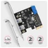 Kép 2/4 - I/O bővítőkártya AXAGON PCEU-232RS PCIe vezérlő 2x ext. + 2x int. USB 5Gbps