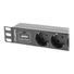 Kép 1/3 - LANBERG PDU-03F-0200-BK PDU 10 1U 16A 3x 230v Schucko 2m Black