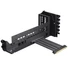 Kép 2/9 - Számítógépház kiegészítő függőleges GPU-konzol + PCIe 4.0 x 16 kiemelő kábel, DRGB, 220mm, fekete
