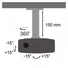Kép 3/3 - SBOX PM-18 Mennyezeti projektor tartó konzol, forgatható, dönthető, max. 13.5 kg