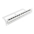 Kép 4/4 - LANBERG patch panel blank 12 port 1U with organizer for keystone modules gray