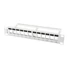 Kép 1/4 - LANBERG patch panel blank 12 port 1U with organizer for keystone modules gray